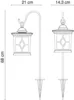 Szolár lámpás fekete 0,06W LED 210×*