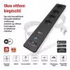 GOSMART hosszabbító 4 aljzat, 2m, kapcsolós, 1,5mm2 , USB-A, USB-C