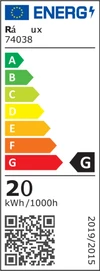 Xelira álló LED20W, H135cm, fekete