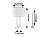 Domiro aszt.E27 1x60W+LED8W H46,5cm