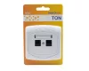 TON kettős RJ45-ös aljzat fehér