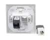 MV5 kettős RJ45-ös aljzat fehér