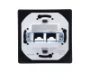 MV5 kettős RJ45-ös aljzat fekete