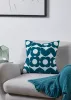 Párna 45X45X11cm zöld/fehér Tsunan@