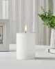LED gyertya O7,5x10cm fehér Leskino@