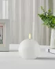 LED gyertya O10cm fehér Leskino@