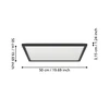 ROVITO LED-CCTmennyezeti lámpa 500x500 28,8W IP44 +távirányító