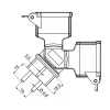 Ipari elosztó-csatlakozóalj 16A IP44 250VAC, 2xSCHUKO, max. 3680W