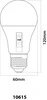 LED fényforrás, 1XE27,9W,830 lm