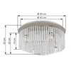 GORLEY menny. homoksz. 5xE27, 50cm