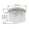 GORLEY menny. homoksz. 5xE27, 32cm