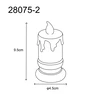 CANDLE Gyertya 2db szett
