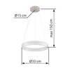 ZARA függeszték homkszín, LED,3000K