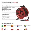 Kábeldob 25m 4 aljzat H05RR-F3x2,5mm2 IP44