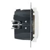 SUNO 2P+F USB-C csatlakozóaljzat (rugós), biztonsági zsaluval, fehér 1,5A/5V-7,5W