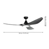 PORTSEA LED-CCT ventilátoros lámpa DC átmérő:132cm
