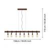 TOWNSHEND 4 Függ E27 8x60W antikb.