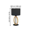 BASILDON 1 Asztali E27 1x40W fa/fek