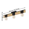BAILRIGG Mennyezeti E27 3x40W fk/fa
