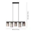 COLOMERA Függ. E27 5x40W fk/szürke