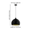 ROCCAFORTE Függ.E27 1x60W 40cmfk/ar