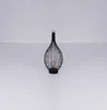 Szolár függeszték fém fekete belül @ borostyán filament izzóval IP44