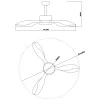 RAMONA ventilátor 1xLED 18W 230V@