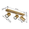 SPOTLÁMPA FÉM CSISZOLT ARANY SZÍNŰ HXSZXM: 410X60X120MM, 3X GU10 35W 2