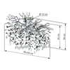QUEENA mennyezeti ezüst, füstszínű