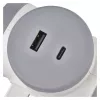 Adaptor 2x,1xUSB-A+1xUSB-C SCHUKO