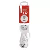 Hosszabbító 2 aljzat, 1,4m, 2xUSB-A, 1xUSB-C, 1,5mm2, fehér