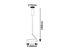 Ovidia függ. LED20W H120cm fehér