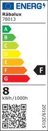 Bareg pultmeg. LED8W, L59cm, fekete@