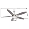 Globo csillár ventilátor1*60W E14@ azura b:0308g