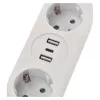 Hosszabbító 2 aljzat, 1,4m, 2xUSB-A, 1xUSB-C, 1,5mm2, fehér