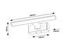 Loric,belt.fali LED6W L30cm fekete