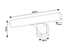 Oliro,belt.fali LED4W L20cm fekete