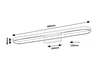 Odran,belt.fali LED18W L60cm arany