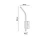 Tilmann fali 10W 4000K H36cm IP44 fk