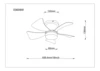 HINES Mennyezeti  ventilátor  LED 10W 230V CCT 3000-6500K