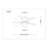 HINES Mennyezeti  ventilátor LED 20W 230V CCT 2700-6500K