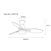 GALE Mennyezeti  ventilátor LED 18W 230V CCT 3000-6500K