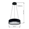KEMP függ. LED fekete 2700-6000K