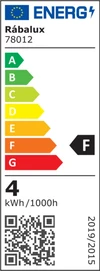Bareg pultmeg. LED4W, L31cm, fekete@