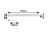 Bareg pultmeg. LED8W, L59cm, fekete@