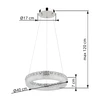 LAUREL függ.LED króm 2700-6000K