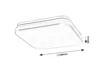 LOWAR kültéri mennyezeti LED 12W 24x24cm