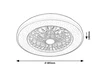 DALFON2 belt.ventilátor LED 48W 2400lm Távirányítóval