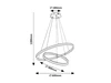 Isaure,belt.függ.LED80W D60cm D40