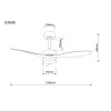 BLACKWELL Mennyezeti ventilátor LED 20W 230V CCT 2700-6500K